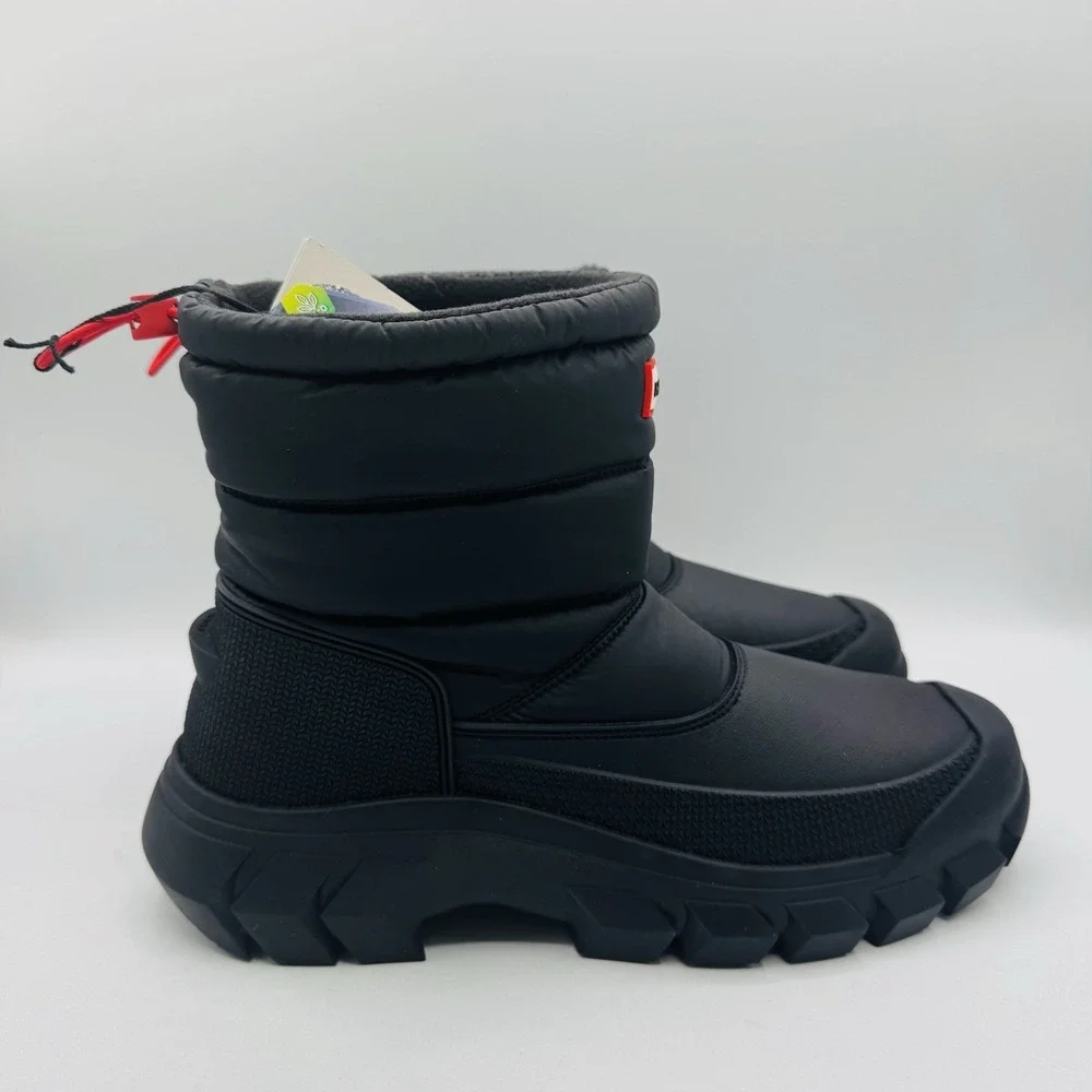 Hunter Intrepid Insulated Boots Men's Size 9‎ Black Nylon Rubber